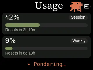 Clawdmeter screenshot 1