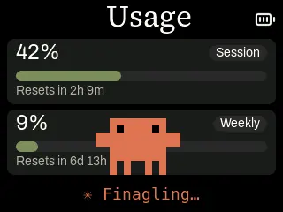 Clawdmeter screenshot 2